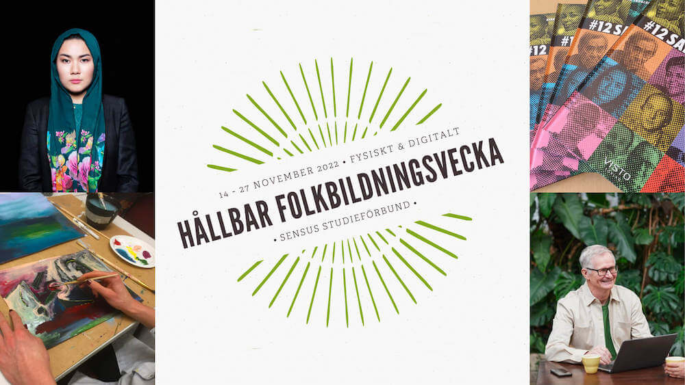 Bildkollage från Hållbar folkbildningsvecka 2022.